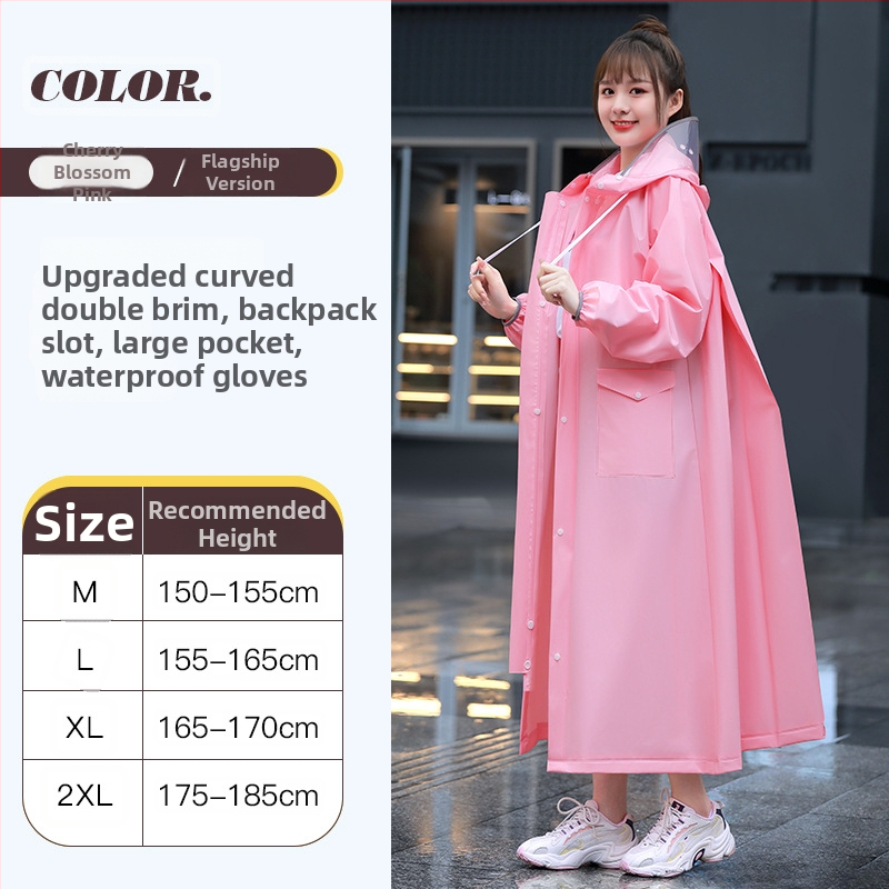 Daugkartinis lietaus pončas suaugusiesiems, tinkamas motociklui/elektriniam transporteriui, EVA audinys, storas, vienai asmeniui