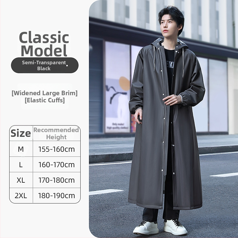 Daugkartinis lietaus pončas suaugusiesiems, tinkamas motociklui/elektriniam transporteriui, EVA audinys, storas, vienai asmeniui