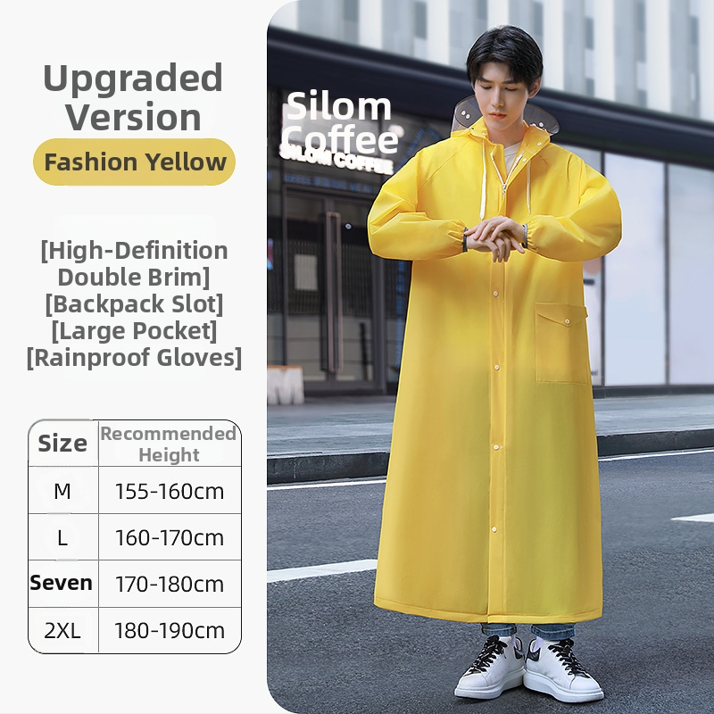 Daugkartinis lietaus pončas suaugusiesiems, tinkamas motociklui/elektriniam transporteriui, EVA audinys, storas, vienai asmeniui