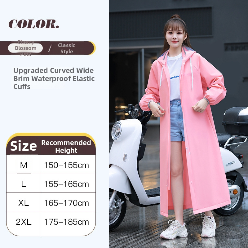 Daugkartinis lietaus pončas suaugusiesiems, tinkamas motociklui/elektriniam transporteriui, EVA audinys, storas, vienai asmeniui