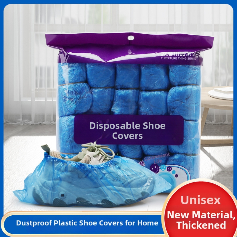 Vienkartiniai stora plastikiniai batų dangteliai vidaus naudojimui, dulkių apsauga suaugusiems