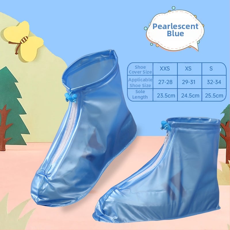 Vaikų lauko batų dangteliai lietui — atsparūs vandeniui PVC, sustiprinta medžiaga, neslidūs, atsparūs dilimui