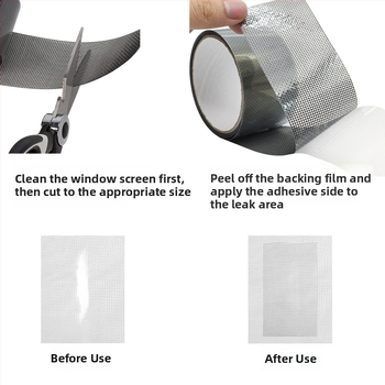 PVC remonto pleištas lango tinkleliui – nuotėkio taisymas, storis 0.38 mm, prekės ženklas Permanent