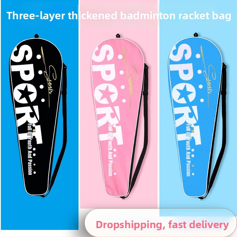 Boca badmintonireketi kate ja õla-/krossbody kott – veekindel Oxford kangas, kolmekihiline disain, kaasaskantav hoiukott