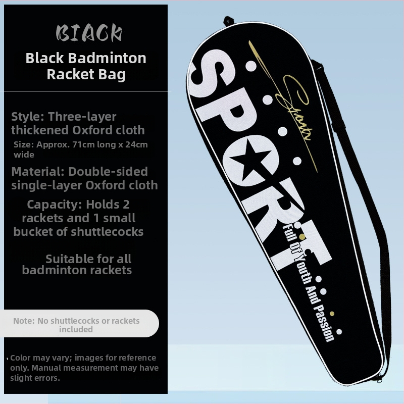 Boca badmintonireketi kate ja õla-/krossbody kott – veekindel Oxford kangas, kolmekihiline disain, kaasaskantav hoiukott