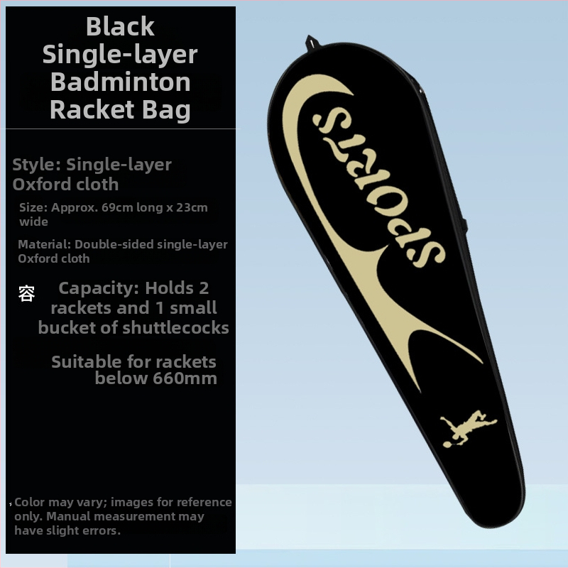 Boca badmintonireketi kate ja õla-/krossbody kott – veekindel Oxford kangas, kolmekihiline disain, kaasaskantav hoiukott