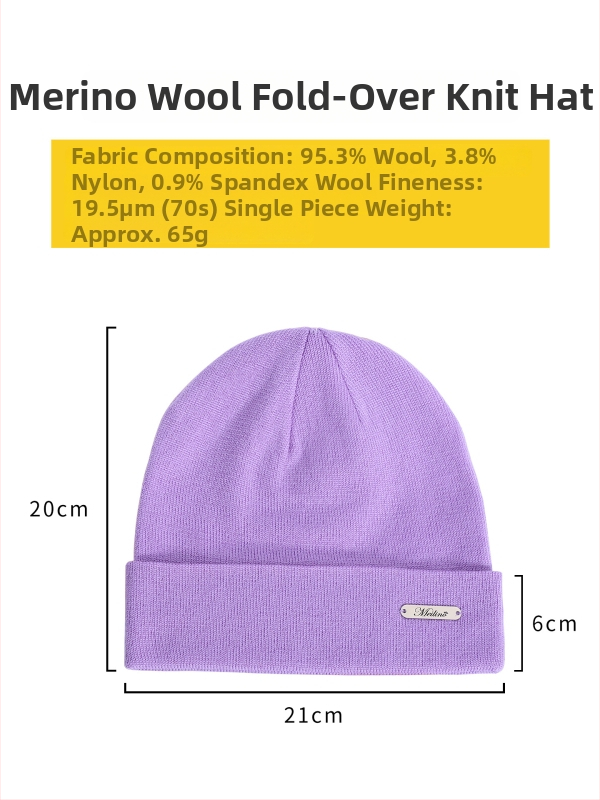 Unisex Merino vilnas cepure, adīta, piemērota ārpus aktivitātēm, pārgājieniem un velobraukšanai, ausu aizsardzība