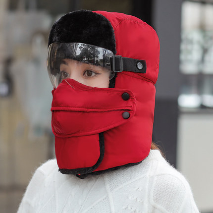 Maska za vožnju električnim motociklom s toplom kapulom i zaštitom lica (nylon materijal, marke nabaoduo, unisex, otporna na vjetar, izolacija od hladnoće)
