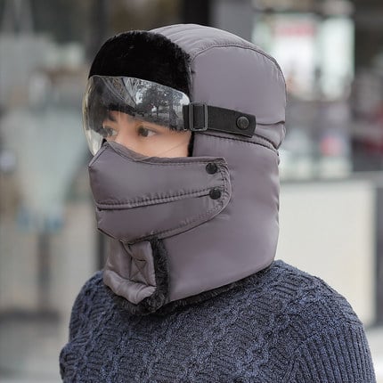 Maska za vožnju električnim motociklom s toplom kapulom i zaštitom lica (nylon materijal, marke nabaoduo, unisex, otporna na vjetar, izolacija od hladnoće)