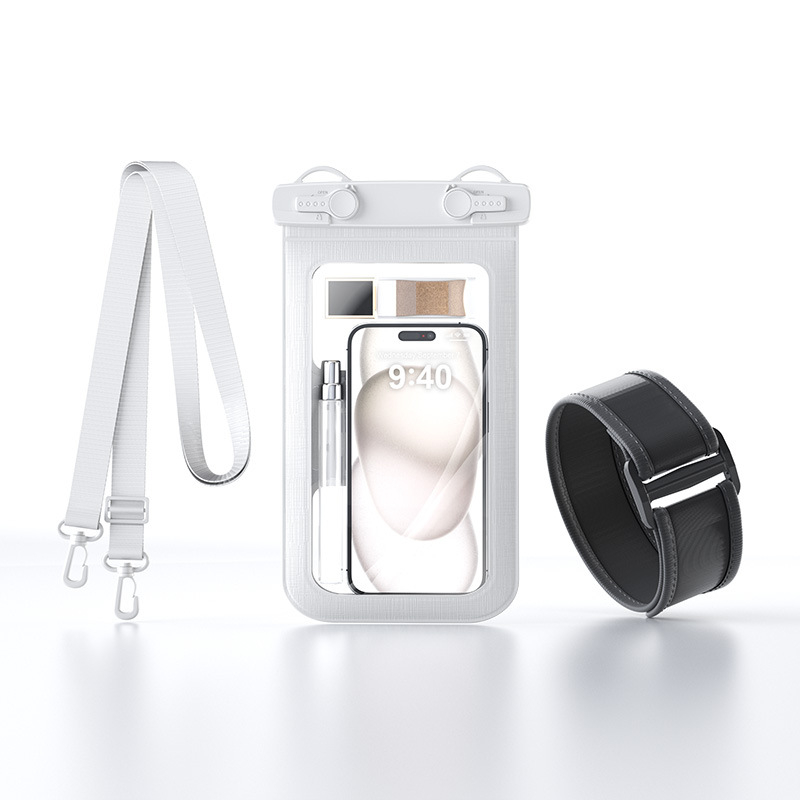 Karra szerelhető vízálló telefontok érintőképernyővel, PVC anyag, nagy kapacitású, szabadtéri tevékenységekhez