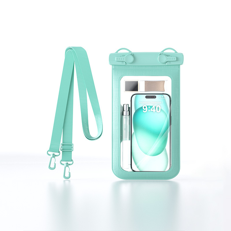 Karra szerelhető vízálló telefontok érintőképernyővel, PVC anyag, nagy kapacitású, szabadtéri tevékenységekhez