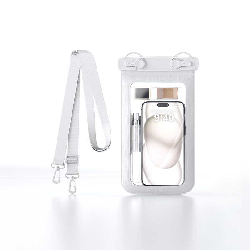 Karra szerelhető vízálló telefontok érintőképernyővel, PVC anyag, nagy kapacitású, szabadtéri tevékenységekhez