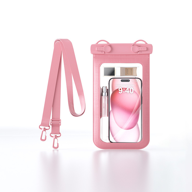 Karra szerelhető vízálló telefontok érintőképernyővel, PVC anyag, nagy kapacitású, szabadtéri tevékenységekhez