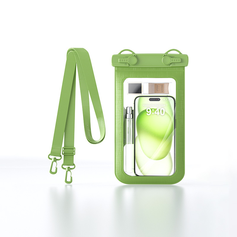 Karra szerelhető vízálló telefontok érintőképernyővel, PVC anyag, nagy kapacitású, szabadtéri tevékenységekhez