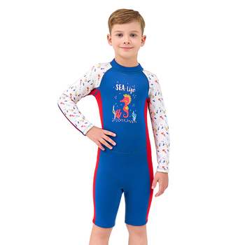 Vaikų viengubas neopreninis kombinezonas, 2,5 mm SCR neoprenas, palaiko šilumą, karikatūros raštas