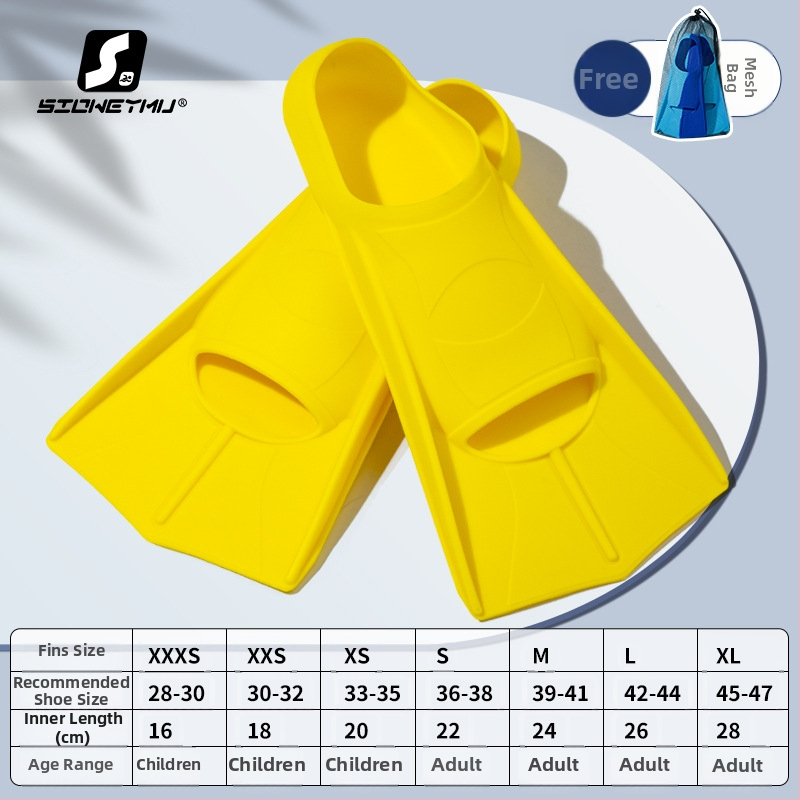 Silicone ujumispinnid, unisex, lühikesed – Sioweymu, Zhejiang päritolu