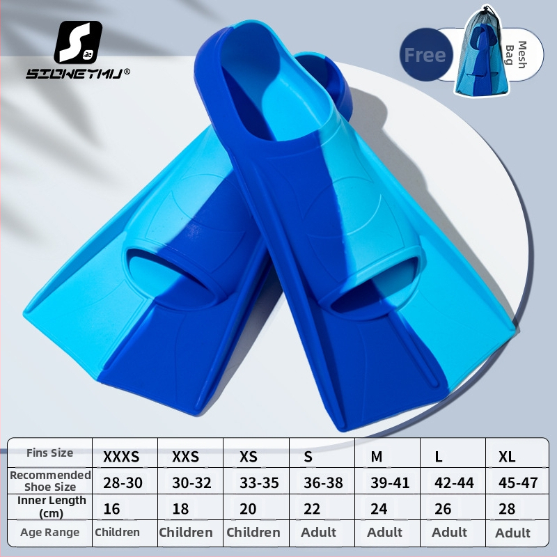 Silicone ujumispinnid, unisex, lühikesed – Sioweymu, Zhejiang päritolu