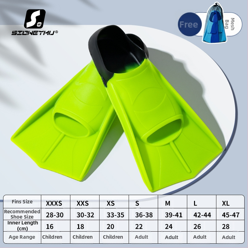 Silicone ujumispinnid, unisex, lühikesed – Sioweymu, Zhejiang päritolu