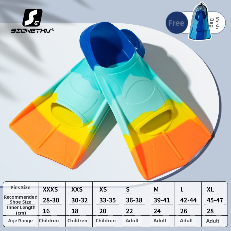Silicone ujumispinnid, unisex, lühikesed – Sioweymu, Zhejiang päritolu