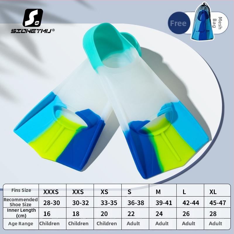 Silicone ujumispinnid, unisex, lühikesed – Sioweymu, Zhejiang päritolu