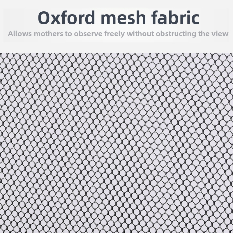 Iekštelpu bērnu drošības žogs ar aizsargājošu auduma materiālu, piemērots grīdai vai gultai, veicina rāpošanu