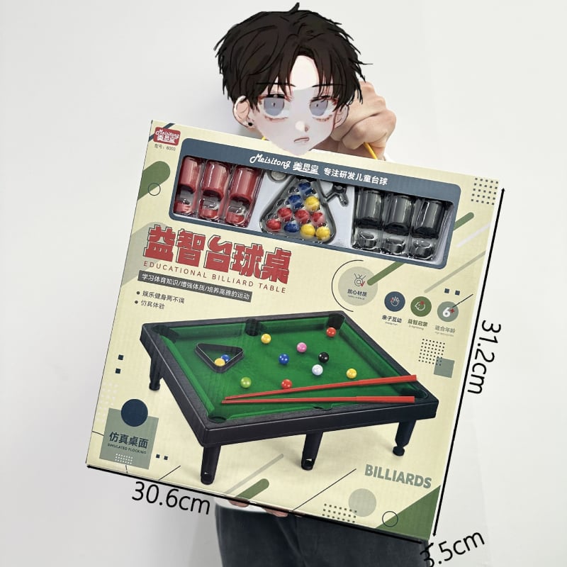 Fotbal de masă pentru doi – joc educațional cu mai multe sporturi (biliard, baschet) pentru copii 4–6 ani.