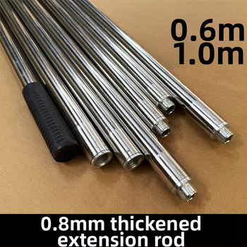 Super Rich roostevabast terasest kalastusvõrgu vars, mitmeosaline pikendus 8 mm kruvipeaga