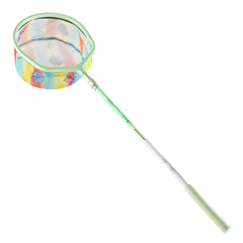 Vaikų žvejybos tinklas su anglies teleskopine lazda, sulankstomas tinklas su smulkiu tinkleliu mažoms žuvims, krevetėms, drugeliams ir vabzdžiams