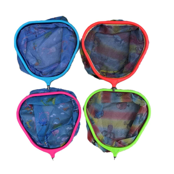 Vaikų teleskopinis nerūdijančio plieno žvejybos tinklo komplektas kemptingui (tinklelio gylis 14 cm, plonas tinklelis, reguliuojamas strypas)