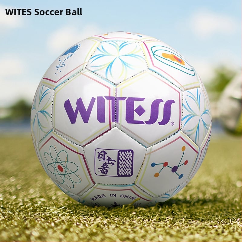 Nr.5 futbola trenēšanas bumba jauniešiem, PVC materiāls, mašīnveida šuve, Nacionālais standarts, Drukāts logotips