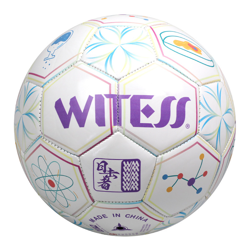 Nr.5 futbola trenēšanas bumba jauniešiem, PVC materiāls, mašīnveida šuve, Nacionālais standarts, Drukāts logotips