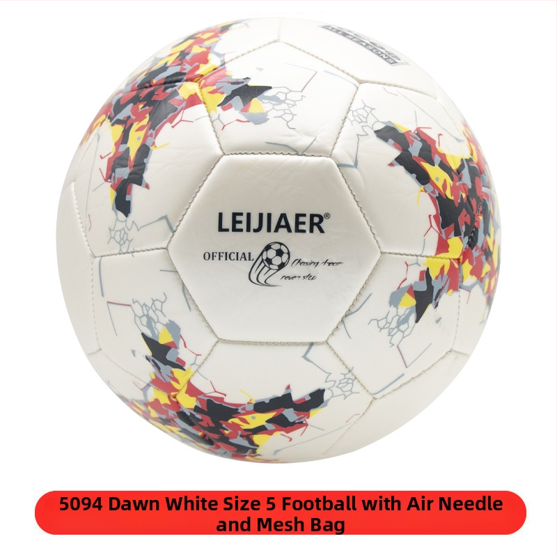 REGAIL футболна топка за тренировки с експлозионно-устойчива камера, 3.0 мм мека кожа, машинно шиене, международен стандарт