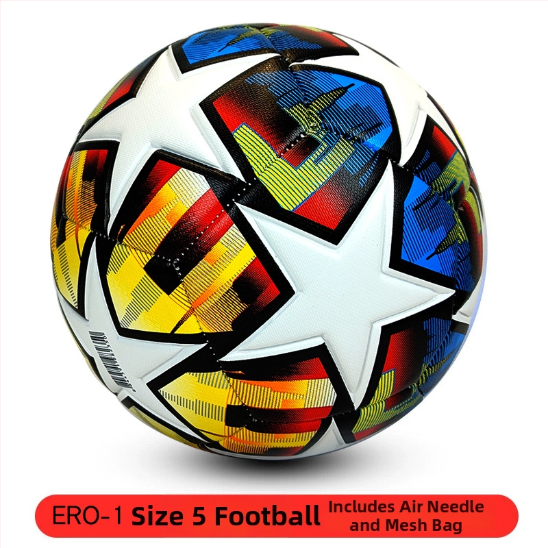 REGAIL футболна топка за тренировки с експлозионно-устойчива камера, 3.0 мм мека кожа, машинно шиене, международен стандарт