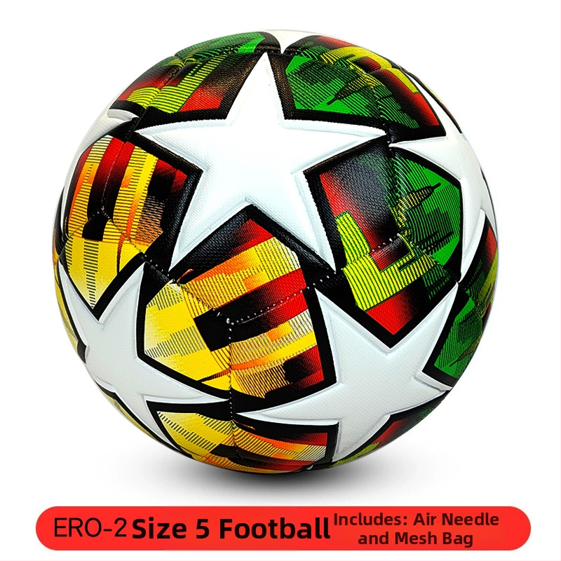 REGAIL футболна топка за тренировки с експлозионно-устойчива камера, 3.0 мм мека кожа, машинно шиене, международен стандарт