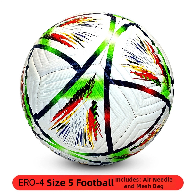 REGAIL футболна топка за тренировки с експлозионно-устойчива камера, 3.0 мм мека кожа, машинно шиене, международен стандарт