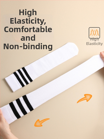 Nubi elf gyerek hosszú cső zokni – csíkos és egyszínű mintával, 80% pamut, közepes vastagság, nedvszívó