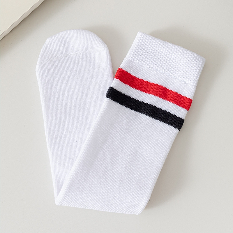 Nubi elf gyerek hosszú cső zokni – csíkos és egyszínű mintával, 80% pamut, közepes vastagság, nedvszívó