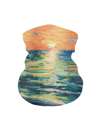 Szabadidős UV-védett nyakmelegítő művészi digitális nyomtatással, poliészter, uniszex felnőtt, törött virágok mintázatú