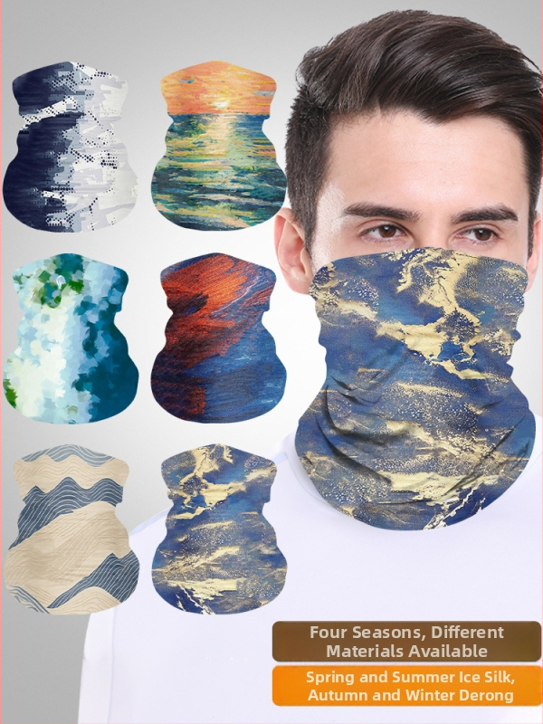 UV apsaugos kaklo šaliką su meniniu skaitmeniniu spaudu, poliesteris, suaugusieji, unisex, gėlių raštas