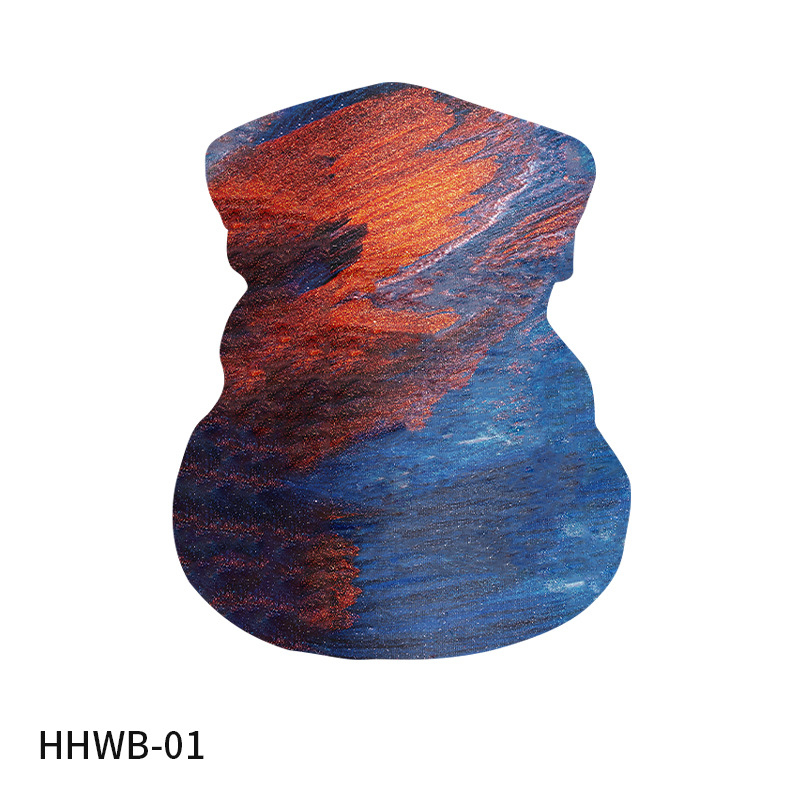 Szabadidős UV-védett nyakmelegítő művészi digitális nyomtatással, poliészter, uniszex felnőtt, törött virágok mintázatú