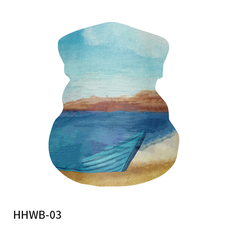 Szabadidős UV-védett nyakmelegítő művészi digitális nyomtatással, poliészter, uniszex felnőtt, törött virágok mintázatú