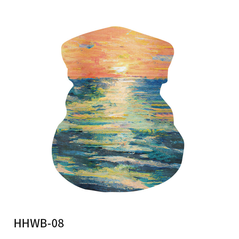 Szabadidős UV-védett nyakmelegítő művészi digitális nyomtatással, poliészter, uniszex felnőtt, törött virágok mintázatú