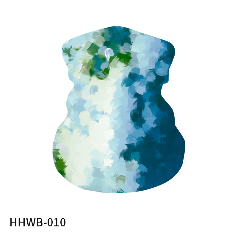 Szabadidős UV-védett nyakmelegítő művészi digitális nyomtatással, poliészter, uniszex felnőtt, törött virágok mintázatú