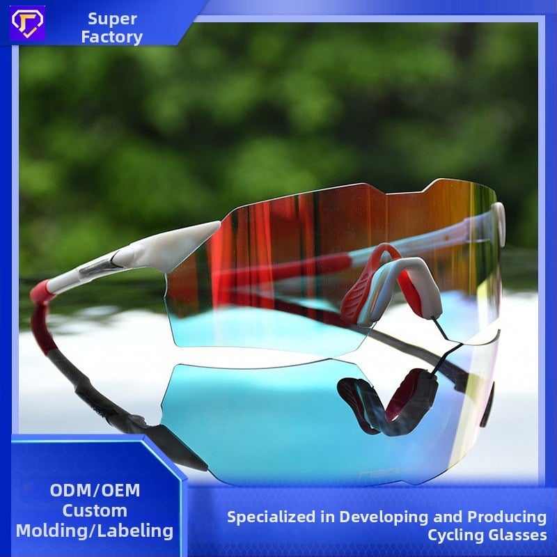 Dviračio akiniai, modelis UY070B, keičiamų lęšių, TR90 rėmas ir PC lęšiai, dioptrija 0