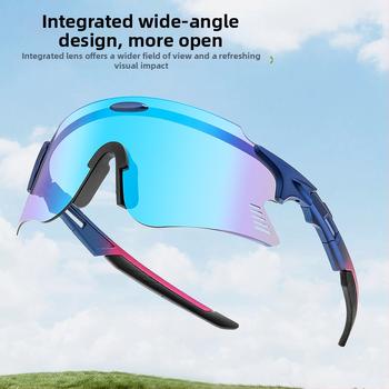 Dviračio akiniai su pilno rėmo dizainu, vėjo atsparūs, keičiamomis lęšimis — Modelis ZM99007-1, PC medžiaga