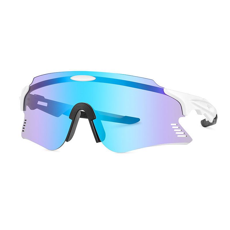 Dviračio akiniai su pilno rėmo dizainu, vėjo atsparūs, keičiamomis lęšimis — Modelis ZM99007-1, PC medžiaga