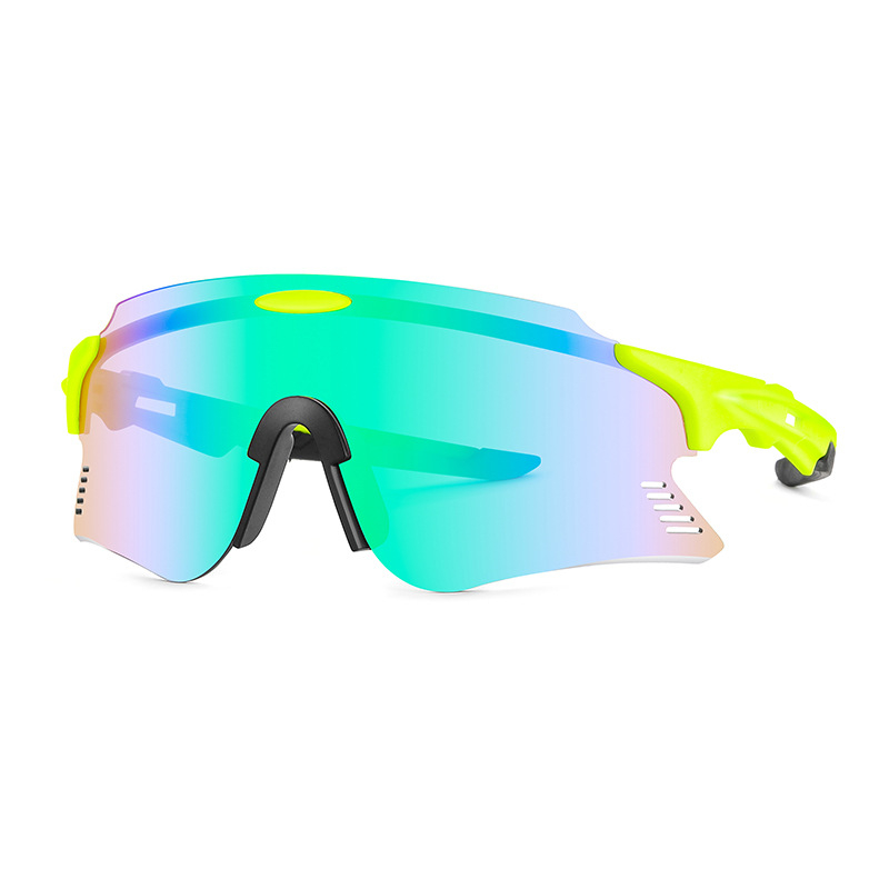 Dviračio akiniai su pilno rėmo dizainu, vėjo atsparūs, keičiamomis lęšimis — Modelis ZM99007-1, PC medžiaga