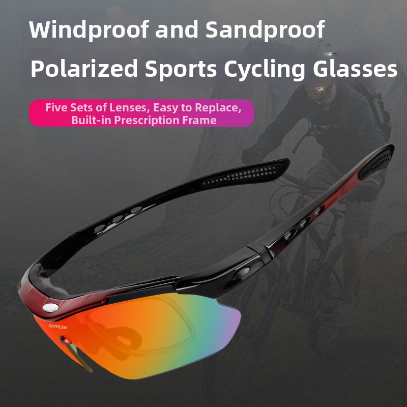 Strength Merchants poliarizuoti dviračių akiniai YJ04, suderinami su dioptrijomis, nuimami tempai, inžinerinė derva