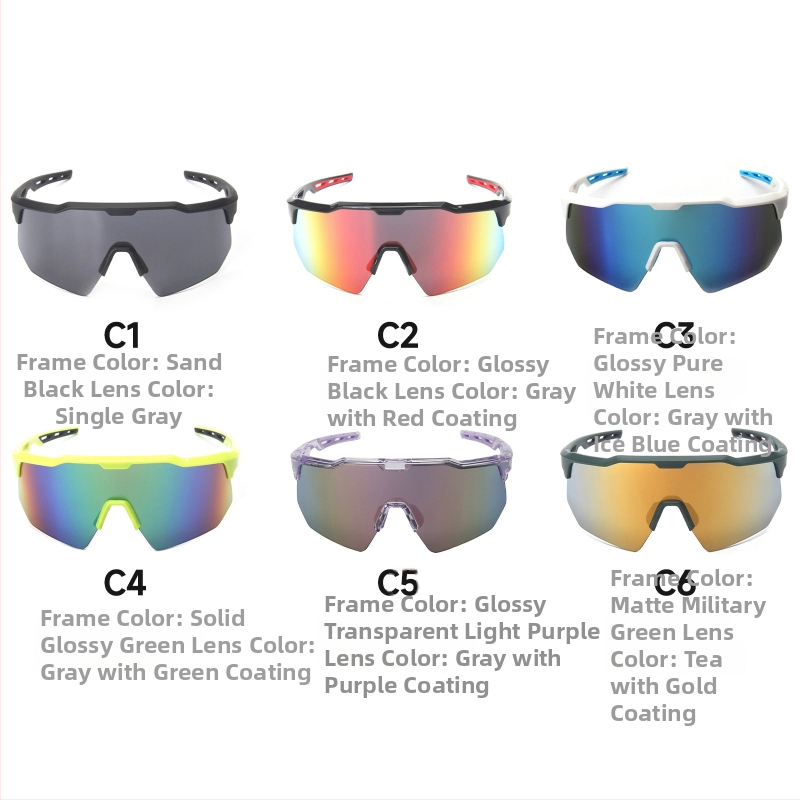 Cyklistické okuliare s rámom TR90, PC šošovky, nastaviteľné nosové výstelky, model JDS2149Y131