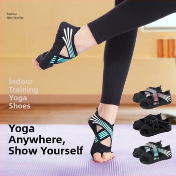 Moterų jogos bateliai su minkšta padu, Pilates avalynė, penkių pirštų treniravimo kojinės, šokių bateliai be dirželio — prekės ženklas Kyncilor/Kenzalo; medžiaga: diving cloth; kilmė: Zhejiang; kategorija: jogos pagalbinės priemonės